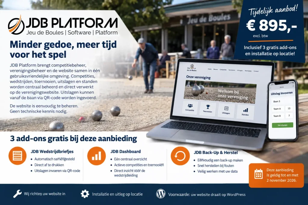 Jeu de Boules aanbieding!